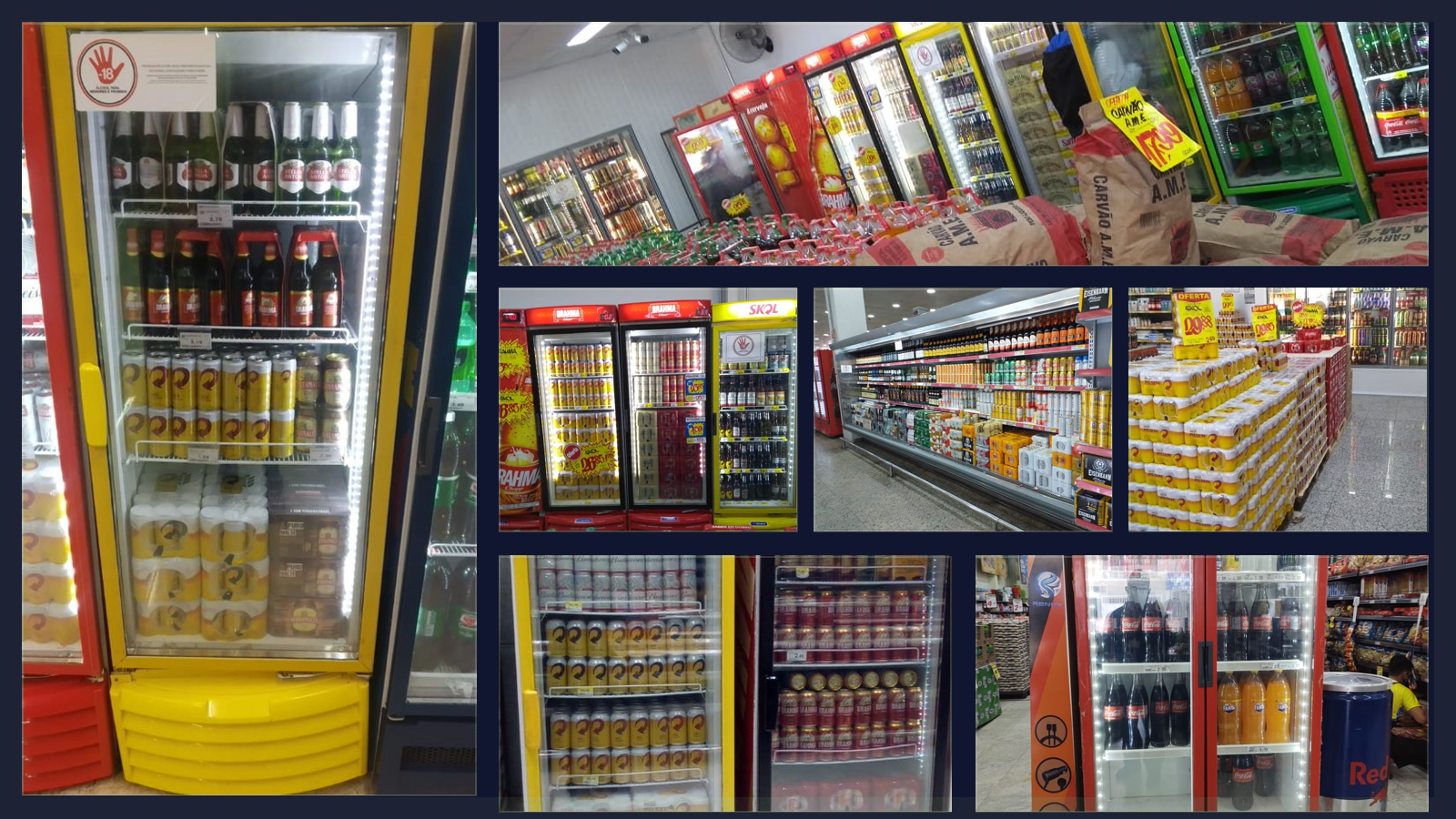 Fotos reais de campo em PDVs observados no Discovery Cooler do Futuro