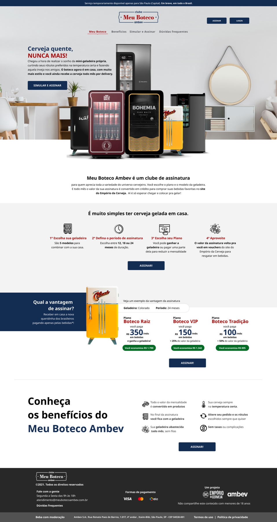 Home Meu Boteco Ambev — versão desktop