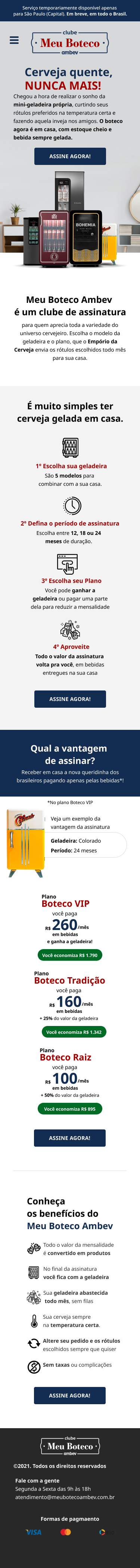 Home Meu Boteco Ambev — versão mobile