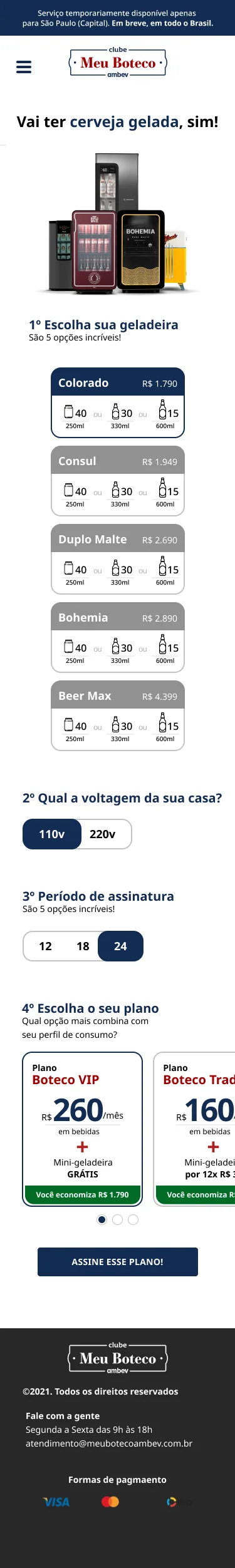 Simulador mobile do MVP Meu Boteco Ambev
