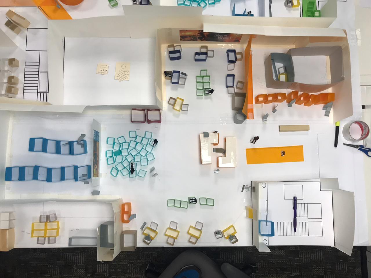 Maquete em escala da agência Berrini